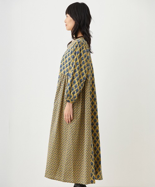 チチカカ（チチカカ）の「ブーケワンピース（ワンピース・レディース・マスタード/ネイビー・FREE）」の8枚目の写真