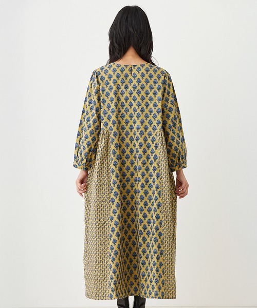 チチカカ（チチカカ）の「ブーケワンピース（ワンピース・レディース・マスタード/ネイビー・FREE）」の9枚目の写真