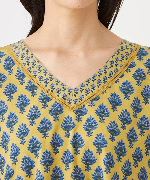 チチカカ（チチカカ）の「ブーケワンピース（ワンピース・レディース・マスタード/ネイビー・FREE）」の10枚目の写真