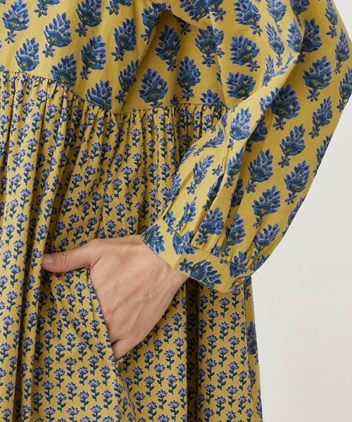 チチカカ（チチカカ）の「ブーケワンピース（ワンピース・レディース・マスタード/ネイビー・FREE）」の13枚目の写真