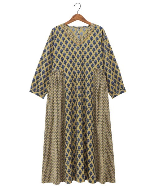 チチカカ（チチカカ）の「ブーケワンピース（ワンピース・レディース・マスタード/ネイビー・FREE）」の16枚目の写真