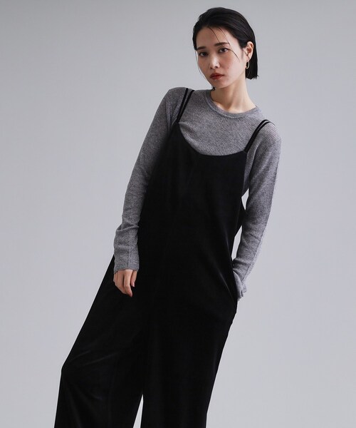 セール】【es】ベロアサロペット【洗濯機OK】（サロペット