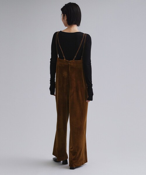 OPAQUE.CLIP（オペークドットクリップ）の「【es】ベロアサロペット【洗濯機OK】（サロペット/オーバーオール・レディース・ブラック/ダークブラウン・36/38）」の10枚目の写真