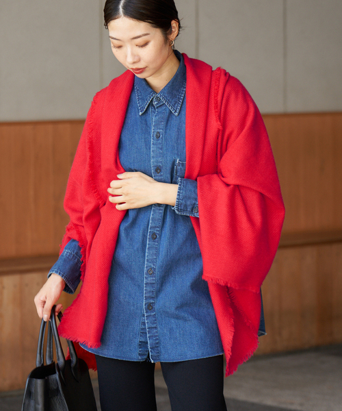 ニムニムデュアイ NIMNIMDUAI パドカレ ストール 袋付き 美品 値下げ NIMNIMDUAI/ニムニムデュアイ PASHMINA WOOL PLANE STOLE ストール 276