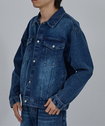 AH ABAHOUSE（エーエイチアバハウス）の「VINTAGE LIKE BLAST DENIM JACKET/ ヴィンテージライク ブラスト デニムジャケット（デニムジャケット）」