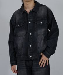AH ABAHOUSE（エーエイチアバハウス）の「VINTAGE LIKE BLAST DENIM JACKET/ ヴィンテージライク ブラスト デニムジャケット（デニムジャケット）」