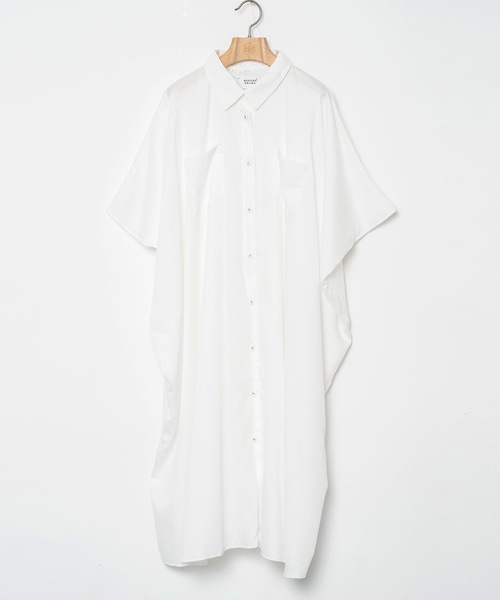 BEDSIDEDRAMA(ベットサイドドラマ)の「Dancing Lace poncho shirt(シャツワンピース・レディース・ホワイト/ブラック・2)」の8枚目の写真