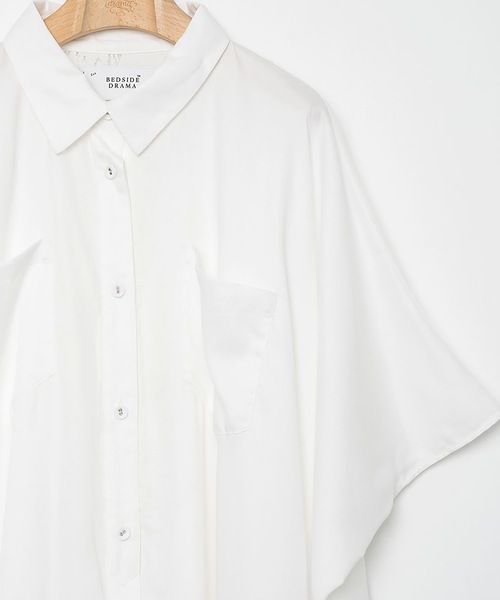 BEDSIDEDRAMA(ベットサイドドラマ)の「Dancing Lace poncho shirt(シャツワンピース・レディース・ホワイト/ブラック・2)」の10枚目の写真