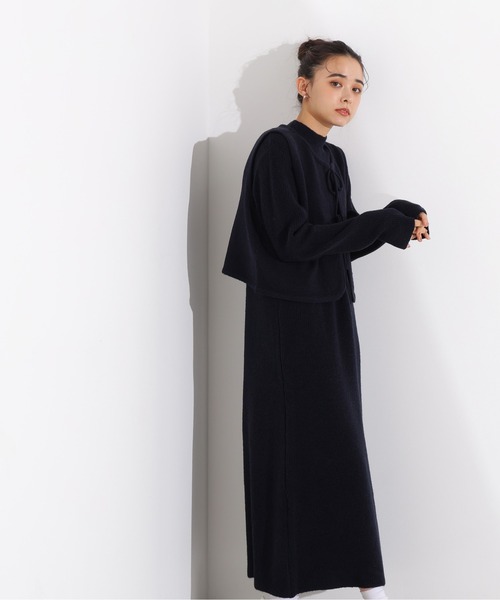 N.（N. Natural Beauty Basic）（エヌエヌナチュラルビューティーベーシック）の「リボンニットアンサンブルワンピース（ワンピース・レディース・ネイビー/グレー・MEDIUM）」の21枚目の写真
