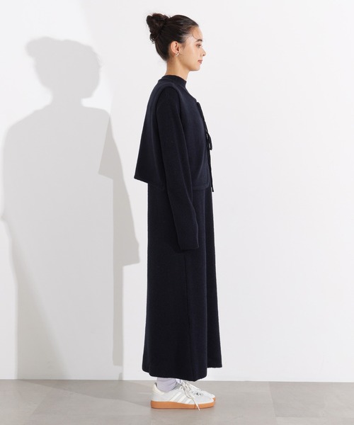 N.（N. Natural Beauty Basic）（エヌエヌナチュラルビューティーベーシック）の「リボンニットアンサンブルワンピース（ワンピース・レディース・ネイビー/グレー・MEDIUM）」の5枚目の写真
