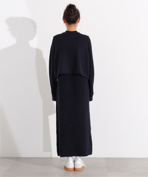 N.（N. Natural Beauty Basic）（エヌエヌナチュラルビューティーベーシック）の「リボンニットアンサンブルワンピース（ワンピース・レディース・ネイビー/グレー・MEDIUM）」の6枚目の写真