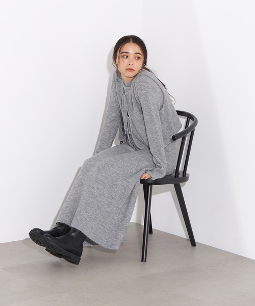 N.（N. Natural Beauty Basic）（エヌエヌナチュラルビューティーベーシック）の「リボンニットアンサンブルワンピース（ワンピース・レディース・ネイビー/グレー・MEDIUM）」の19枚目の写真