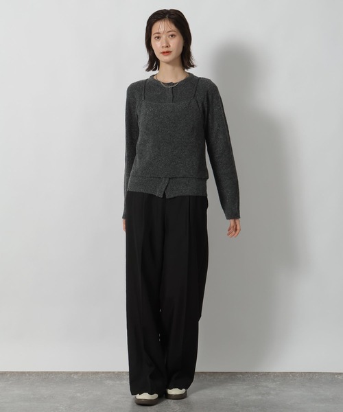 LAKOLE(ラコレ)の「2SETキャミ&カーディガン / 593440(ニット/セーター・レディース・ブラウン/チャコール/グレー/クリーム・FREE)」の6枚目の写真
