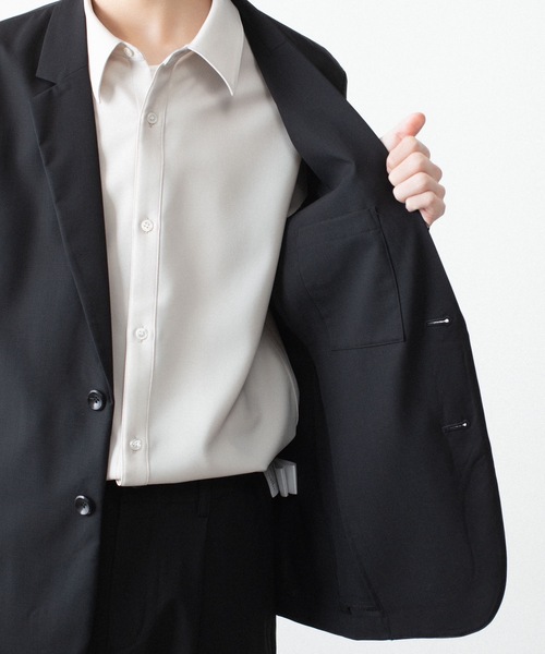 ATTACHMENT(アタッチメント)の「WO/TA ストレッチトロ 2B JKT / WO/TA STRETCH TRO 2B JKT(テーラードジャケット・メンズ・グレー/ダークグレー/ブラック・1/3/2/4)」の9枚目の写真