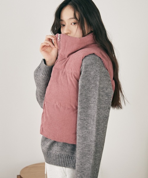 セール】コーデュロイダウンベスト（ダウンベスト）｜MERLOT（メルロー