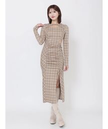 EATME | デコルテチェックワンピース(ワンピース)
