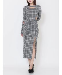 EATME | デコルテチェックワンピース(ワンピース)