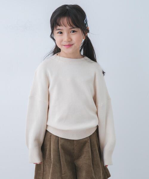 URBAN RESEARCH DOORS（アーバンリサーチドアーズ）の「『親子リンク』ボトルネックKNITプルオーバー(KIDS)（ニット/セーター・キッズ・アイボリー/レッド・120/105/135）」の2枚目の写真