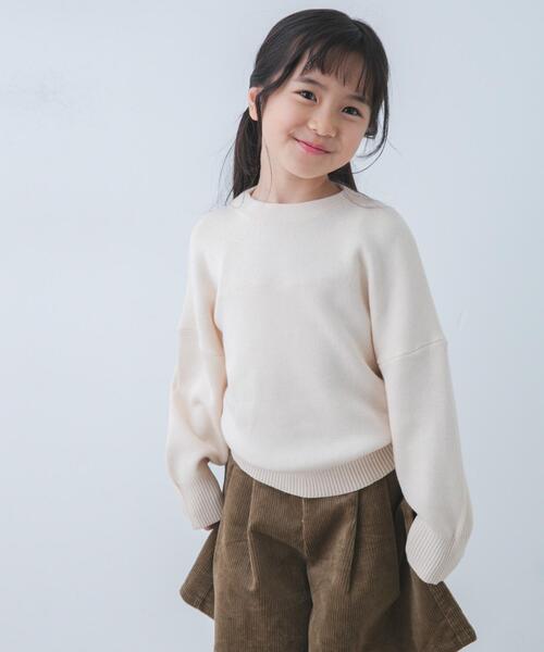 URBAN RESEARCH DOORS（アーバンリサーチドアーズ）の「『親子リンク』ボトルネックKNITプルオーバー(KIDS)（ニット/セーター・キッズ・アイボリー/レッド・120/105/135）」の4枚目の写真