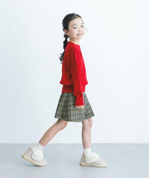 URBAN RESEARCH DOORS（アーバンリサーチドアーズ）の「『親子リンク』ボトルネックKNITプルオーバー(KIDS)（ニット/セーター・キッズ・アイボリー/レッド・120/105/135）」の19枚目の写真