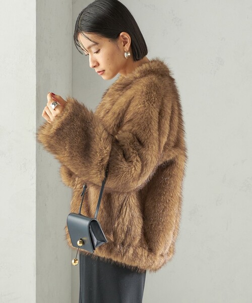 セール】フェイク ファー コクーン ブルゾン（ブルゾン）｜SHIPS