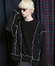 MAISON SPECIAL | 《UNISEX》Sweat Docking Mellow Knit/スウェットドッキングメロウニット【MAISON SPECIAL/メゾンスペシャル】(ニット/セーター)