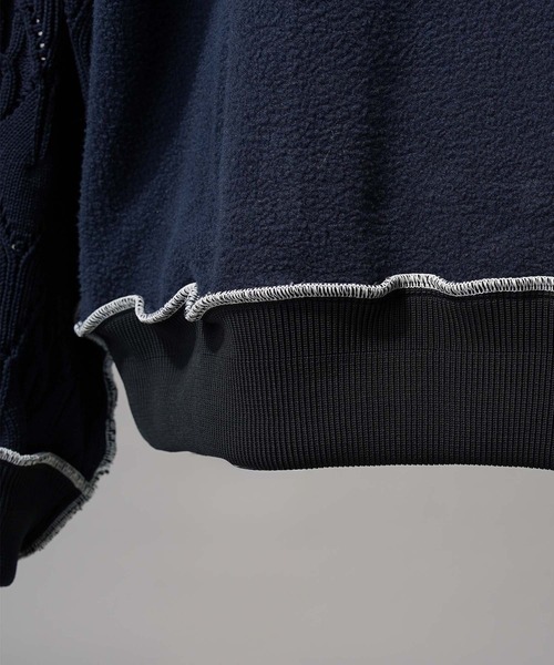 UNISEX》Sweat Docking Mellow Knit/スウェットドッキングメロウニット