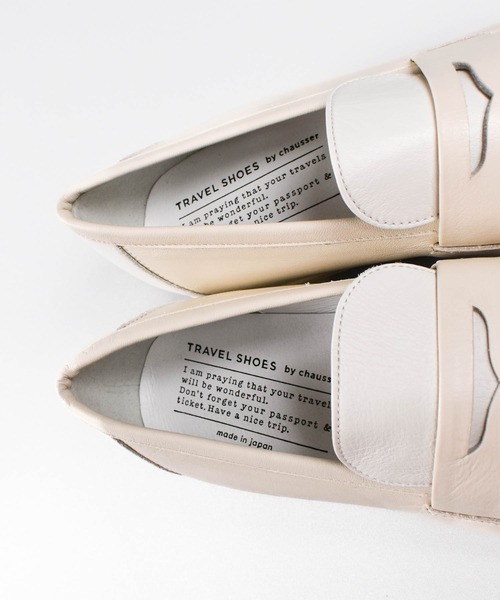 chausser(ショセ)の「【KS】【TRAVEL SHOES by chausser/トラベルシューズバイショセ】レザー ローファー(ローファー・レディース・アイボリー・36/37/38)」の5枚目の写真