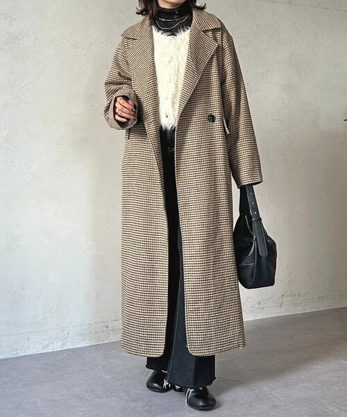 Thevon（ゼボン）の「チェック柄ロングコート（その他アウター）」 - WEAR