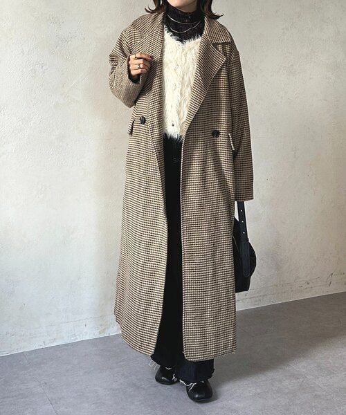 Thevon（ゼボン）の「チェック柄ロングコート（その他アウター）」 - WEAR