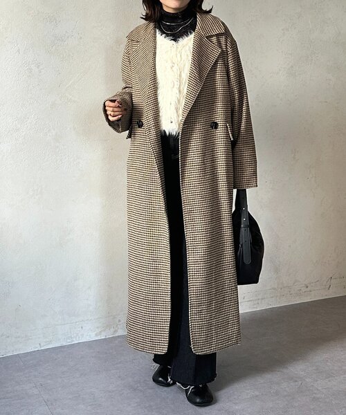 ニコラスデイリー　チェック柄 ロングコート ニコラスデイリー チェック柄 ロングコート