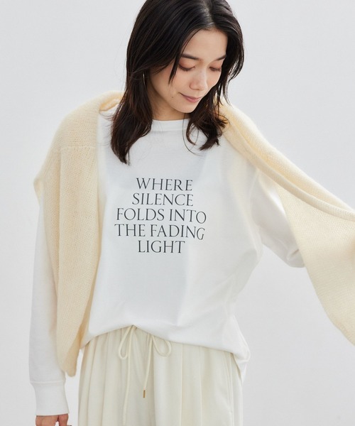 BARNYARDSTORM（バンヤードストーム）の「BARNYARDSTORM / 裾ラウンドロゴプルオーバー / マシンウォッシャブル（Tシャツ/カットソー・レディース・グレー/ホワイト/グリーン・FREE）」の2枚目の写真