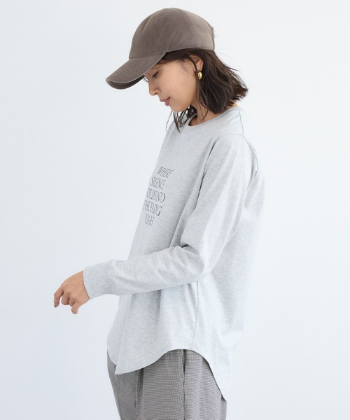 BARNYARDSTORM（バンヤードストーム）の「BARNYARDSTORM / 裾ラウンドロゴプルオーバー / マシンウォッシャブル（Tシャツ/カットソー・レディース・グレー/ホワイト/グリーン・FREE）」の20枚目の写真