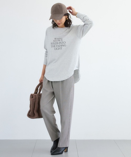 BARNYARDSTORM（バンヤードストーム）の「BARNYARDSTORM / 裾ラウンドロゴプルオーバー / マシンウォッシャブル（Tシャツ/カットソー・レディース・グレー/ホワイト/グリーン・FREE）」の17枚目の写真