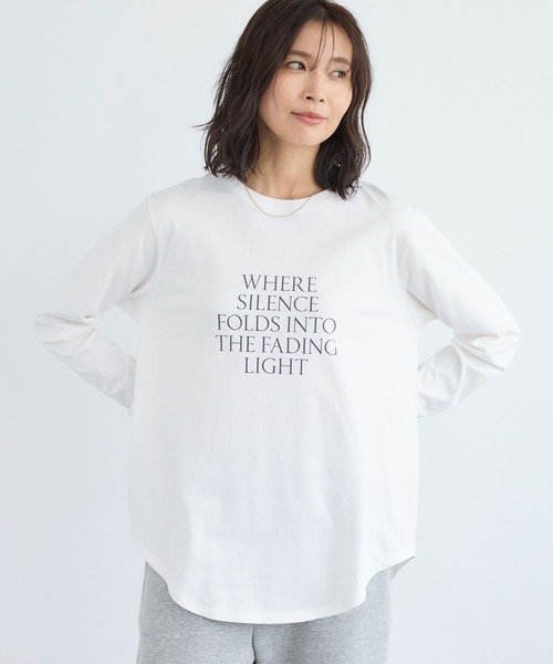 BARNYARDSTORM（バンヤードストーム）の「BARNYARDSTORM / 裾ラウンドロゴプルオーバー / マシンウォッシャブル（Tシャツ/カットソー・レディース・グレー/ホワイト/グリーン・FREE）」の12枚目の写真