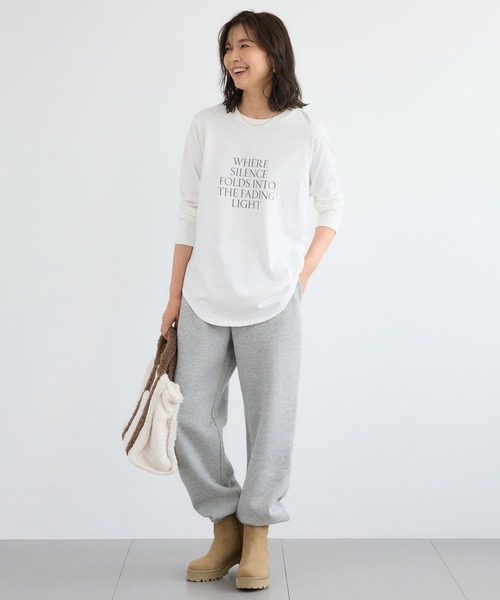 BARNYARDSTORM（バンヤードストーム）の「BARNYARDSTORM / 裾ラウンドロゴプルオーバー / マシンウォッシャブル（Tシャツ/カットソー・レディース・グレー/ホワイト/グリーン・FREE）」の11枚目の写真