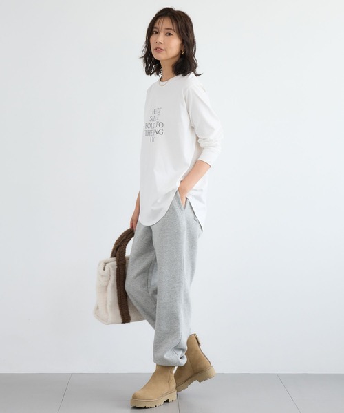 BARNYARDSTORM（バンヤードストーム）の「BARNYARDSTORM / 裾ラウンドロゴプルオーバー / マシンウォッシャブル（Tシャツ/カットソー・レディース・グレー/ホワイト/グリーン・FREE）」の15枚目の写真