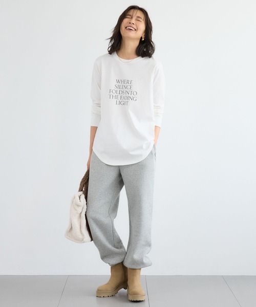 BARNYARDSTORM（バンヤードストーム）の「BARNYARDSTORM / 裾ラウンドロゴプルオーバー / マシンウォッシャブル（Tシャツ/カットソー・レディース・グレー/ホワイト/グリーン・FREE）」の16枚目の写真