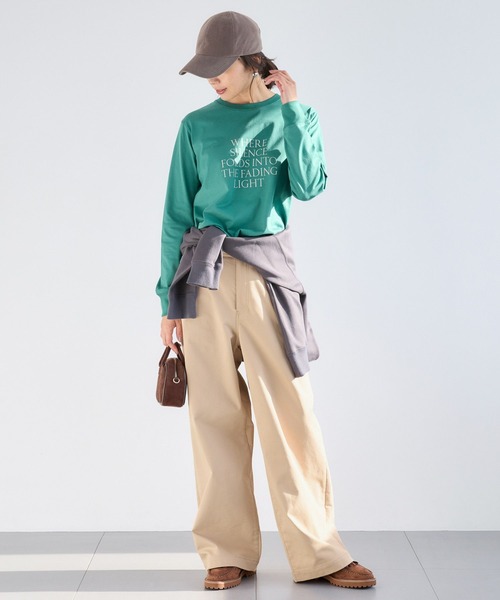 BARNYARDSTORM（バンヤードストーム）の「BARNYARDSTORM / 裾ラウンドロゴプルオーバー / マシンウォッシャブル（Tシャツ/カットソー・レディース・グレー/ホワイト/グリーン・FREE）」の5枚目の写真