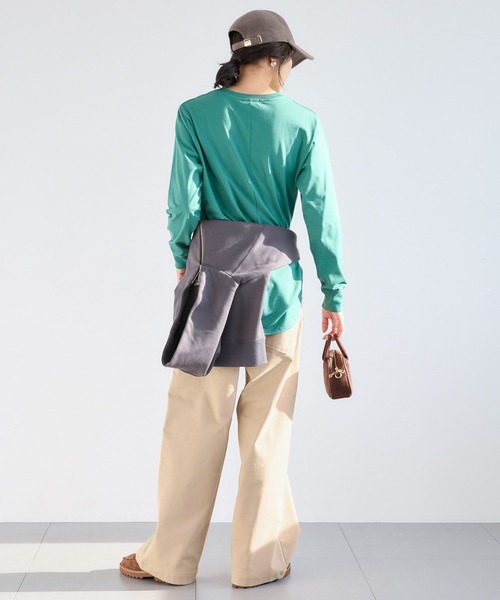 BARNYARDSTORM（バンヤードストーム）の「BARNYARDSTORM / 裾ラウンドロゴプルオーバー / マシンウォッシャブル（Tシャツ/カットソー・レディース・グレー/ホワイト/グリーン・FREE）」の6枚目の写真