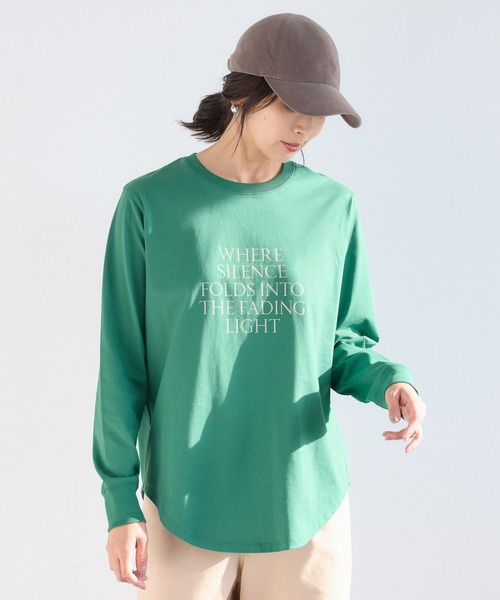 BARNYARDSTORM（バンヤードストーム）の「BARNYARDSTORM / 裾ラウンドロゴプルオーバー / マシンウォッシャブル（Tシャツ/カットソー・レディース・グレー/ホワイト/グリーン・FREE）」の7枚目の写真