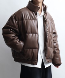 Art re A select（アトリエセレクト）の「フェイクレザーパディングジャケット（ブルゾン）」