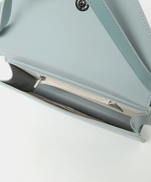 green label relaxing（グリーンレーベルリラクシング）の「2WAY ダブルフラップ ポシェット バッグ（ハンドバッグ・レディース・ブラック/ライトブルー・FREE）」の12枚目の写真