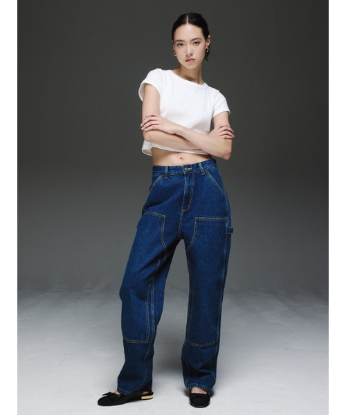 GLOWNY(グロウニ―)の「THE COOPER JEANS (MID BLUE)(デニムパンツ・レディース・その他・SMALL/MEDIUM/LARGE)」の1枚目の写真
