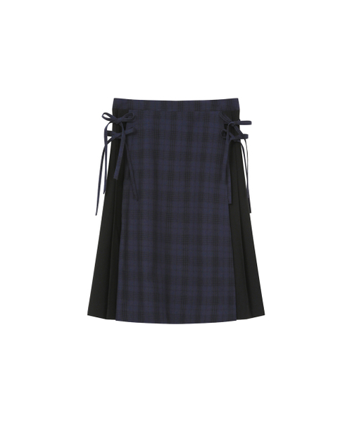 セール】Side bow pleats midi skirt CHECK（スカート）｜Miseki SEOUL