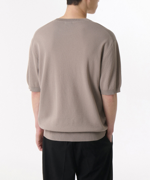 MUSINSA STANDARD（ムシンサスタンダード）の「クールタッチクルーネック半袖ニット[トープ]（ニット/セーター・メンズ・その他・SMALL/MEDIUM/LARGE/X-LARGE/XX-LARGE）」の2枚目の写真