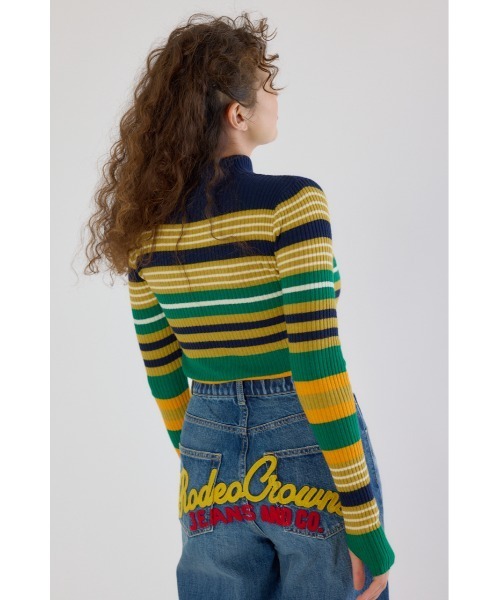 セール】マルチボーダーニットトップス（ニット/セーター）｜RODEO