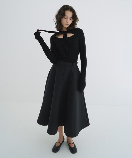 BOW TIE HOODED CUT TOPS（ニット/セーター）｜CLANE（クラネ）の