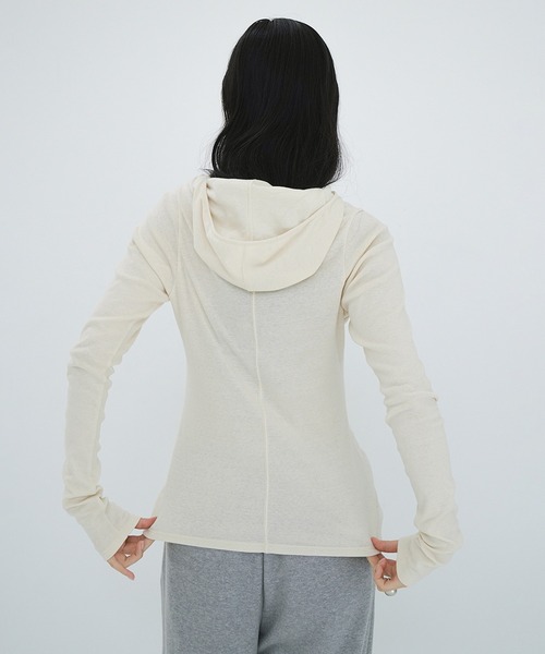 BOW TIE HOODED CUT TOPS（ニット/セーター）｜CLANE（クラネ）の