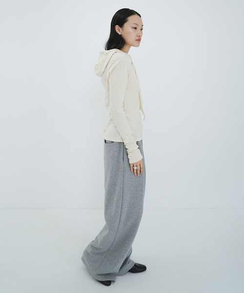 BOW TIE HOODED CUT TOPS（ニット/セーター）｜CLANE（クラネ）の